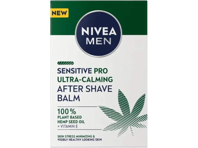 NIVEA Men Sensitive Pro Ultra-Calming łagodzący balsam po goleniu z olejem z nasion konopnych