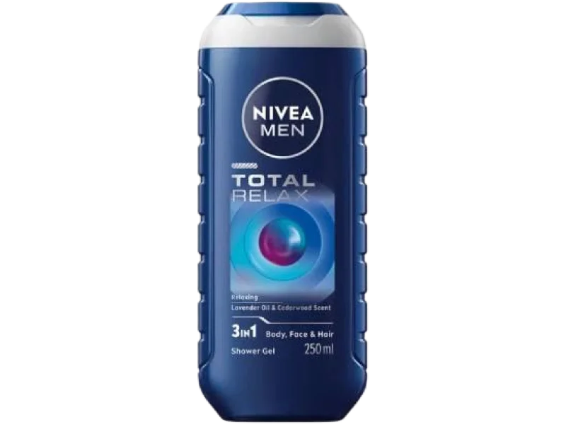 Nivea Men Total Relax 3in1 Żel pod prysznic relaksujący do ciała twarzy i włosów, żel