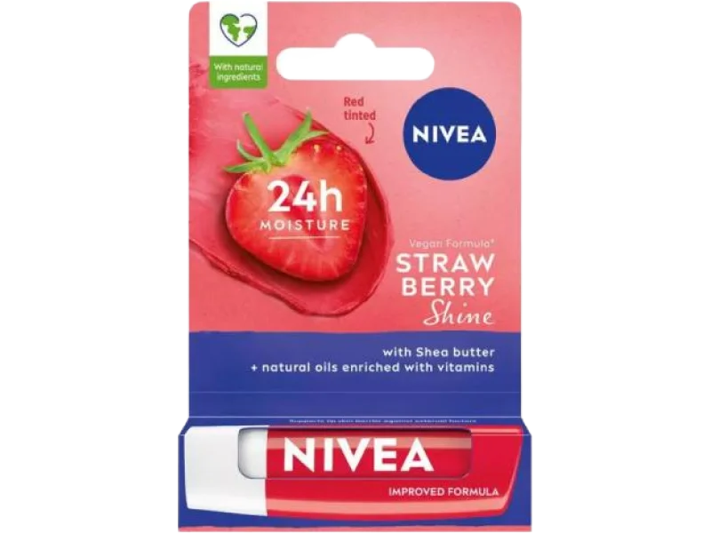 NIVEA Nawilżająca Pomadka ochronna do ust Strawberry Shine