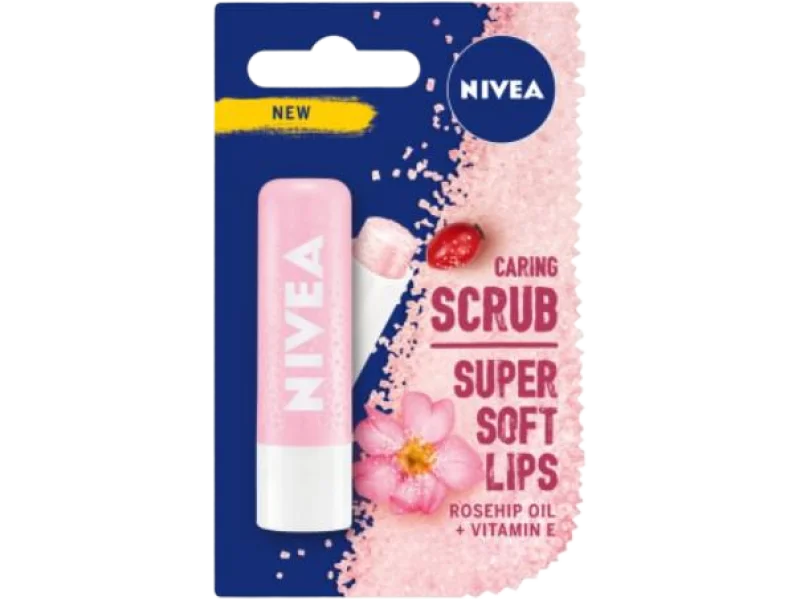 Nivea Pielęgnujący peeling do ust Dzika Róża, pomadka