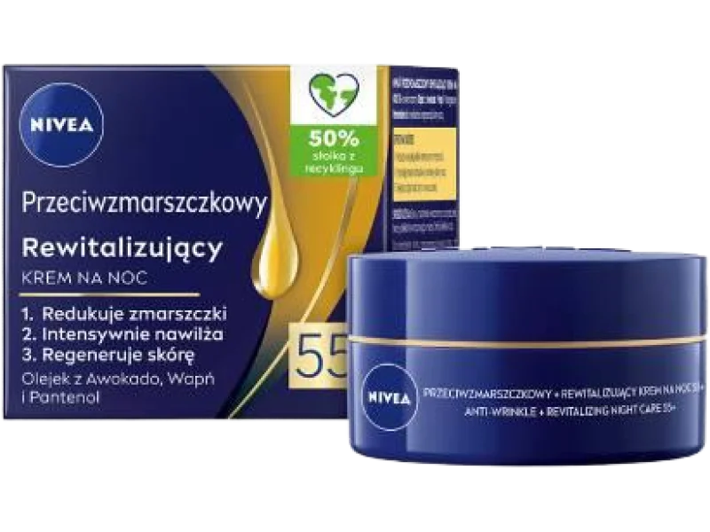 NIVEA Przeciwzmarszczkowy 55+ Rewitalizujący krem do twarzy na noc