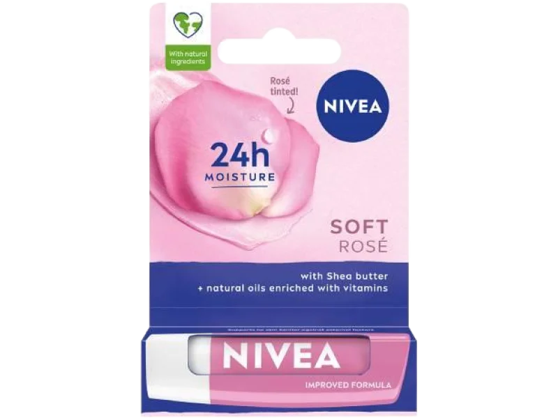 NIVEA Soft Rose Nawilżająca pomadka ochronna do ust