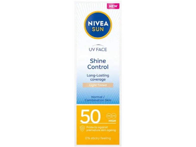 Nivea Sun Shine Control Matujący krem koloryzujący do twarzy Light Tinted SPF50
