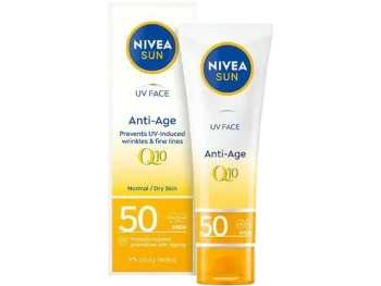 Zdjęcie produktu NIVEA SUN UV Face Anti-Age Q10 przeciwzmarszczkowy krem przeciwsłoneczny do twarzy SPF50
