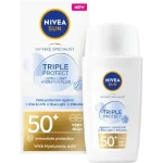 NIVEA SUN UV Triple Protect Sun Cream Fluid SPF50+ nawilżający
