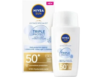 NIVEA SUN UV Triple Protect Sun Cream Fluid SPF50+ nawilżający