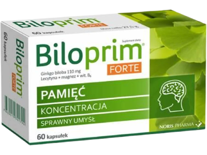 NORIS PHARMA Biloprim Forte pamięć, kapsułki