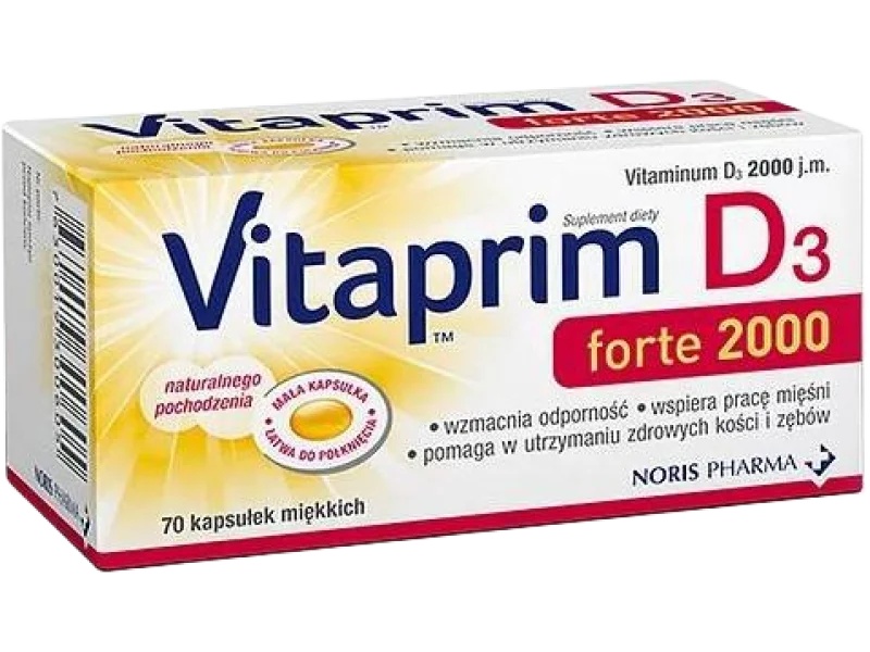 NORIS PHARMA Vitaprim D3 Forte 2000, kapsułki, 50 µg
