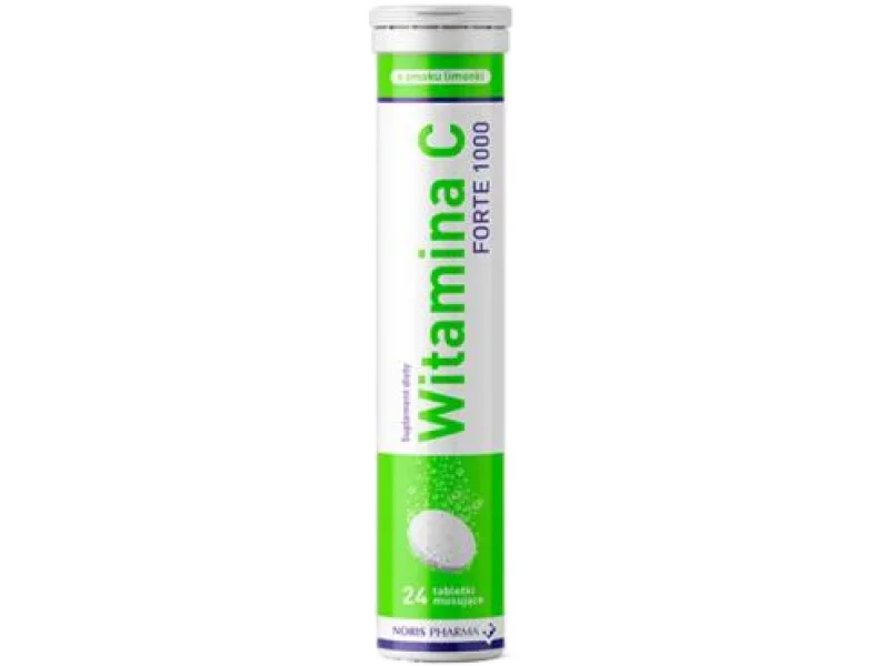 NORIS PHARMA Witamina C Forte 1000 – smak limonkowy, tabletki musujące, 1000 mg