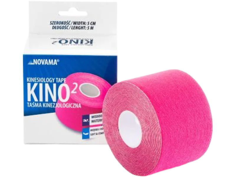 NOVAMA KINO 2 Taśma kinezjologiczna różowa