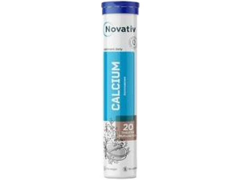 Novativ Calcium, tabletki musujące, 180 mg