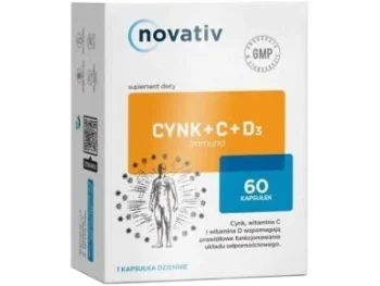 Zdjęcie produktu Novativ Cynk+C+D3 immuno, kapsułki