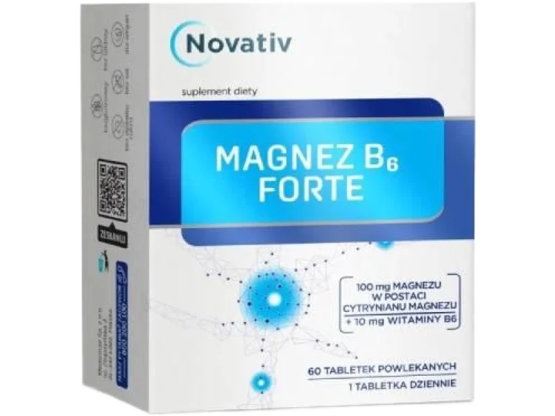 Novativ Magnez B6 Forte, tabletki powlekane