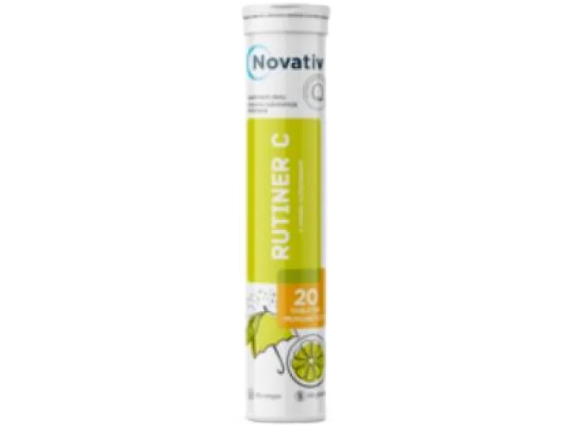 Novativ Rutiner C smak cytrynowy, tabletki musujące