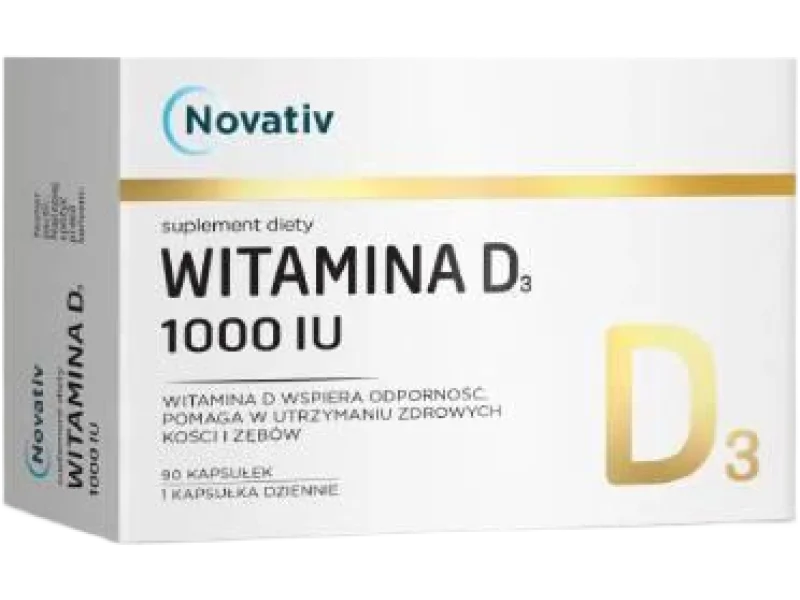Novativ Witamina D3 1000 IU, kapsułki, 1000 IU
