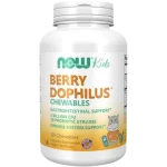 NOW Foods BERRYDOPHILUS Kids, tabletki do żucia, 2 miliardy CFU