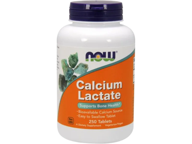 NOW FOODS CALCIUM LACTATE mleczan wapnia, tabletki, 85 mg