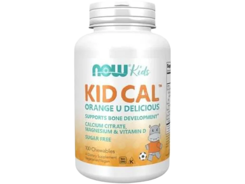Now Foods Kid Cal wapń i magnez, tabletki do ssania