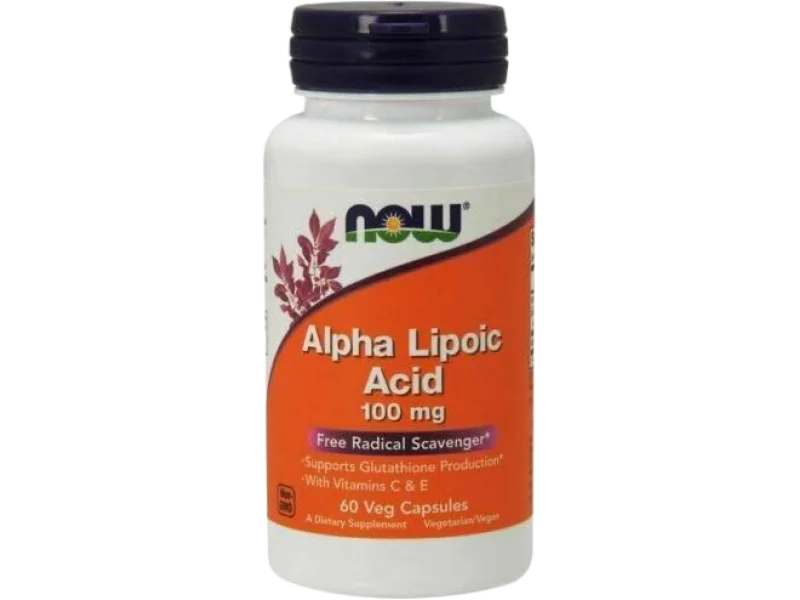 NOW FOODS Kwas Alfa-Liponowy, kapsułki, 100 mg