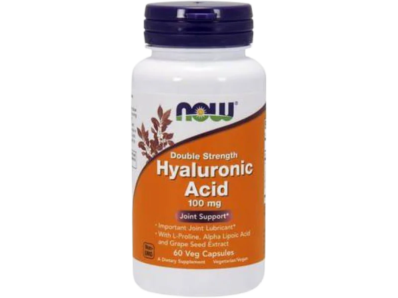 Now Foods Kwas hialuronowy + L-prolina, kapsułki, 100 mg