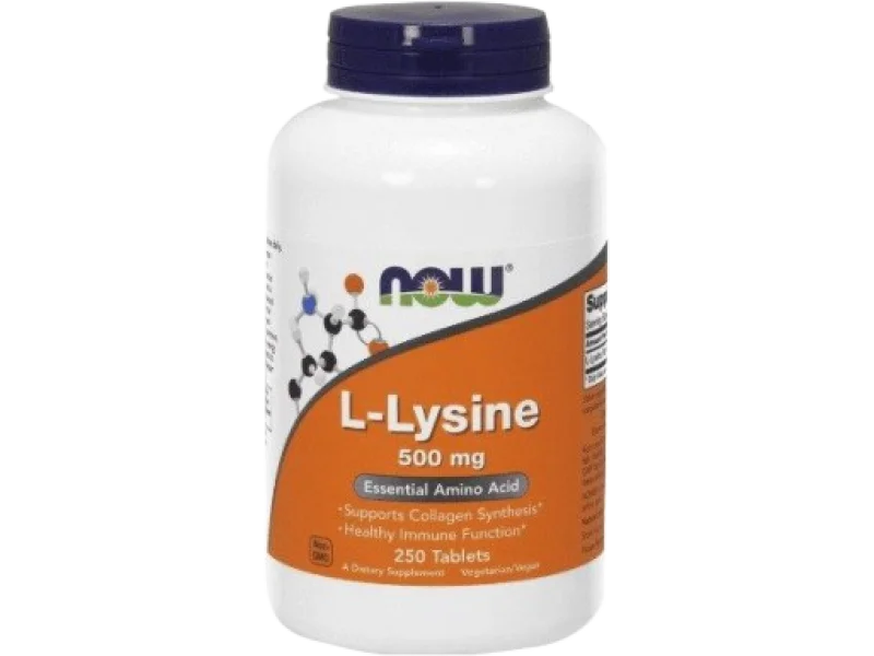 NOW FOODS L-LYSINE 500mg, tabletki, 500 mg