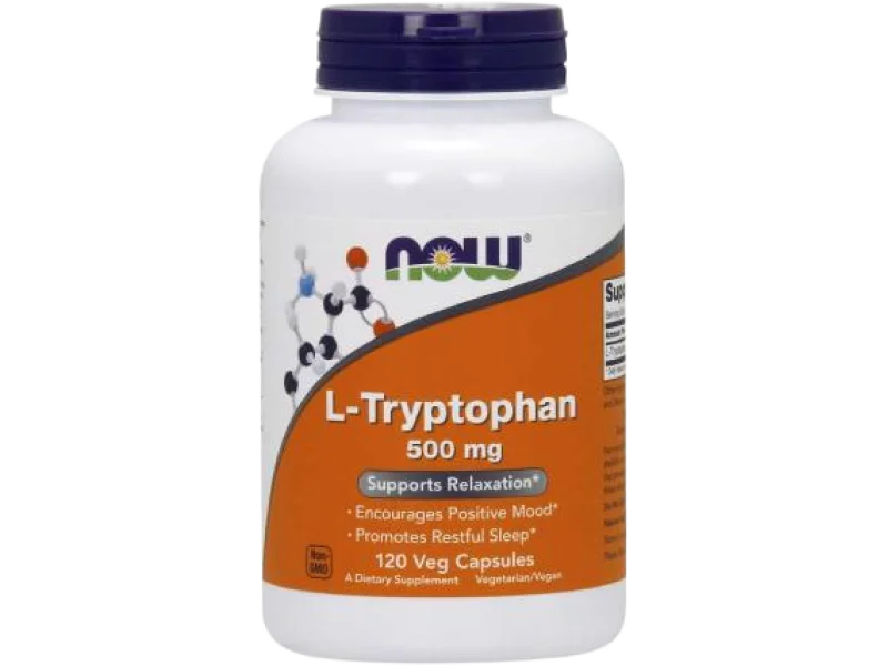 NOW Foods L-Tryptophan, kapsułki, 500 mg