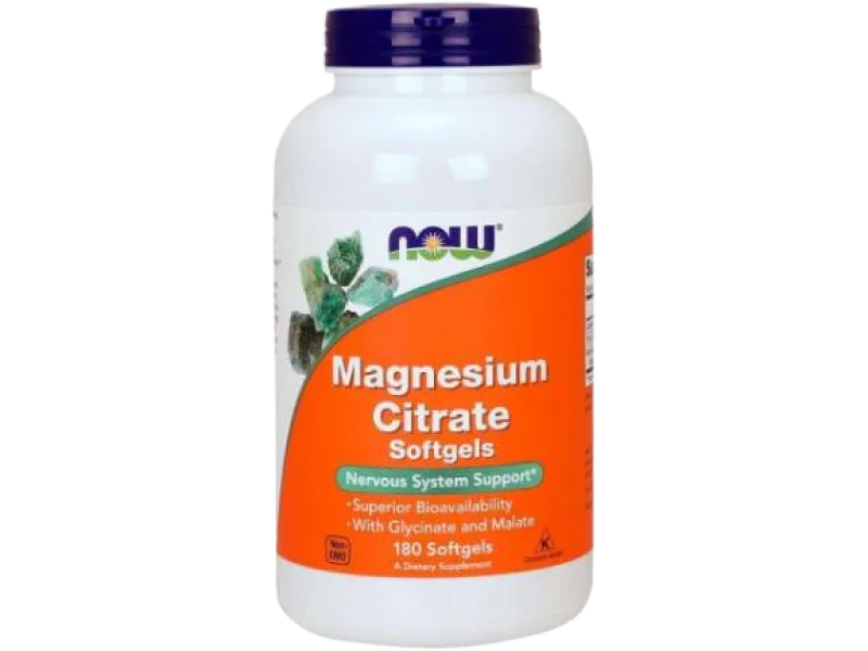 NOW FOODS Magnesium Citrate – Cytrynian Magnezu, kapsułki