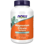 NOW FOODS Magnesium Citrate Magnez, kapsułki miękkie, 400 mg