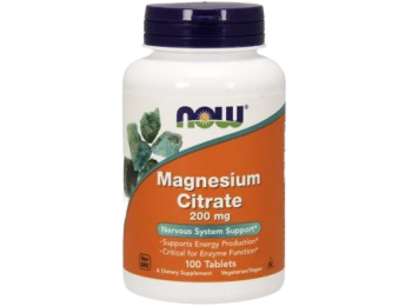 NOW Foods Magnesium Citrate, tabletki, 200 mg