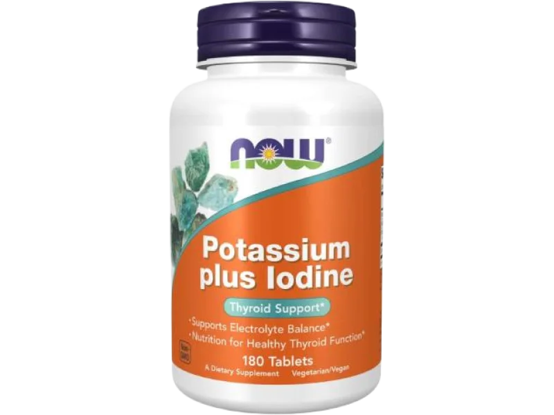 NOW Foods Potassium plus Iodine, tabletki