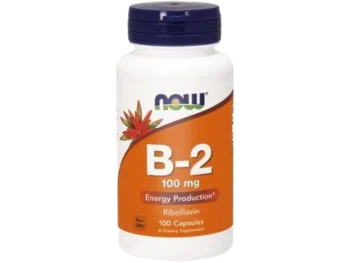 Zdjęcie produktu NOW Foods Ryboflawina (Witamina B2) 100mg, kapsułki, 100 mg