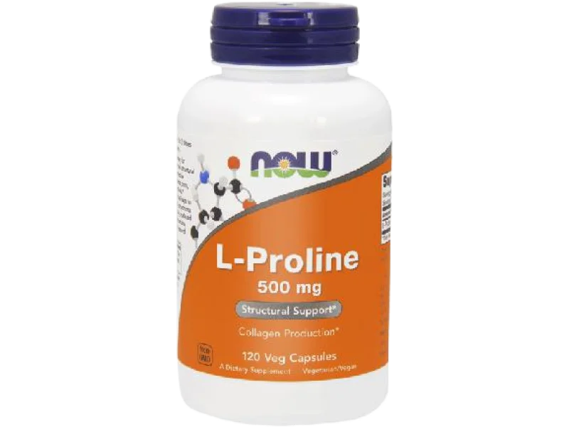 NOW L-Proline 500mg, kapsułki, 500 mg