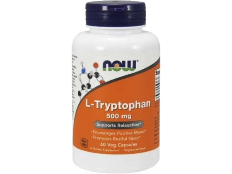 NOW L-Tryptophan, kapsułki, 500 mg