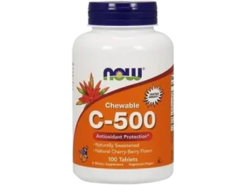Zdjęcie produktu Now Witamina C 500 mg z Dziką różą, tabletki, 500 mg