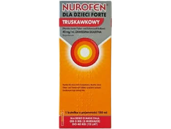 Zdjęcie produktu NUROFEN Forte dla dzieci truskawkowy, zawiesina doustna, 40 mg/ml