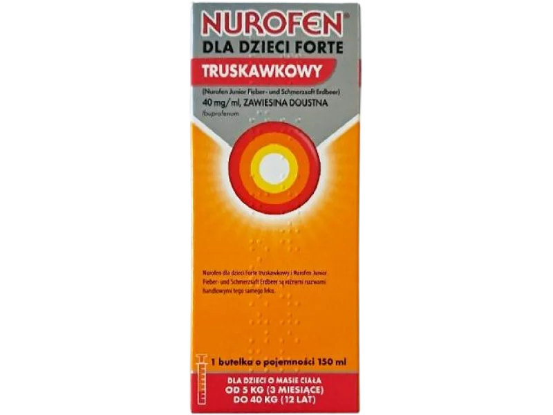 NUROFEN Forte dla dzieci truskawkowy, zawiesina doustna, 40 mg/ml