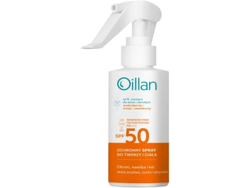 OILLAN Ochronny spray przeciwsłoneczny z filtrem SPF50
