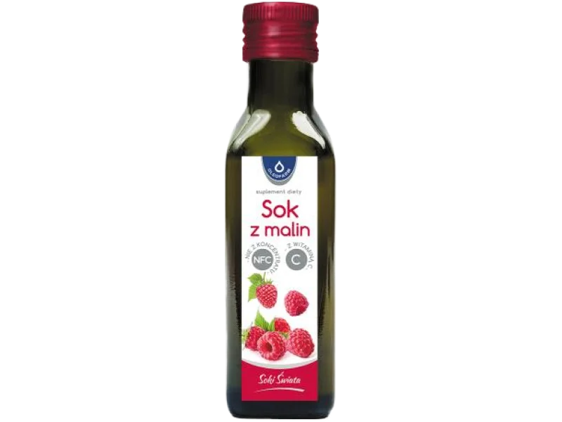 OLEOFARM Sok z malin z witaminą C, 15 mg