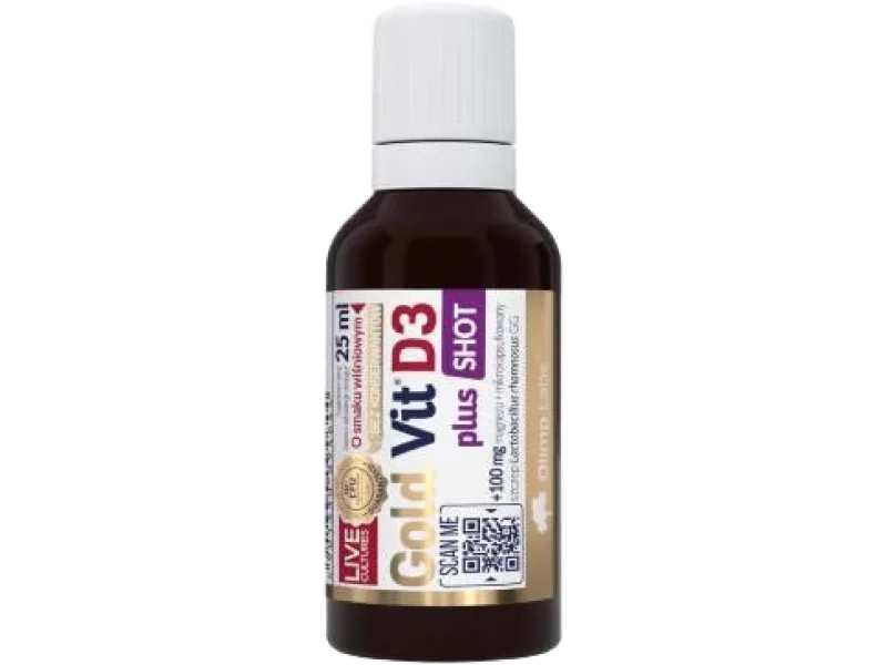 Olimp Gold Vit D3 plus Shot wiśniowy, ampułki