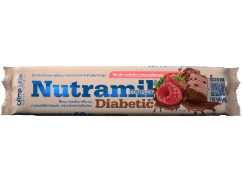 Olimp Nutramil Complex Diabetic o smaku czekoladowo-malinowym, baton