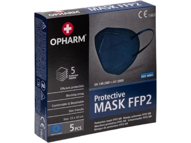OPHARM Maska Ochronna FFP2 granatowa