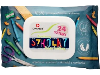Zdjęcie produktu OPHARM Nawilżany papier toaletowy Szkolny, chusteczki