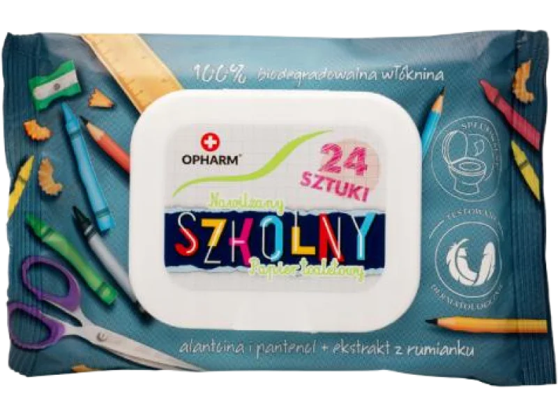OPHARM Nawilżany papier toaletowy Szkolny, chusteczki