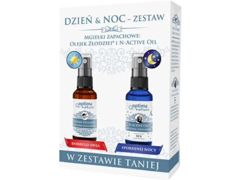 Optima Natura Zestaw Dzień i Noc Mgiełki zapachowe Olejek złodziei + N-Active Oil Sen, mgiełka