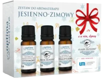 Zdjęcie produktu OPTIMA NATURA Zestaw jesienno-zimowy Odporność: olejek cytrynowy, złodziei, eukaliptusowy