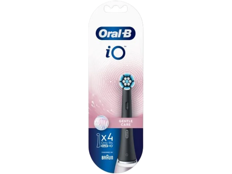Oral-B iO Gentle Care Końcówki wymienne do szczoteczek elektrycznych czarne, sprzęt medyczny