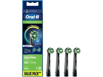 Zdjęcie produktu Oral-B Końcówki do szczoteczki CrossAction EB50-4 Czarne, sprzęt medyczny