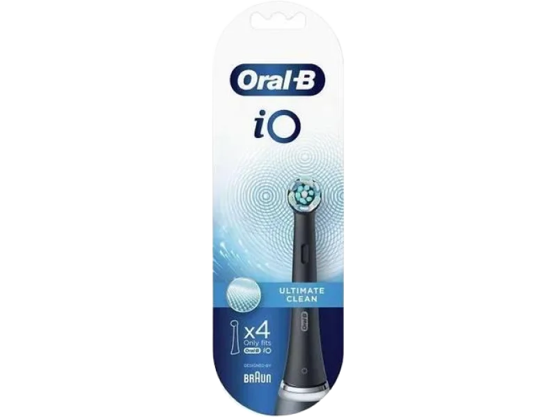 ORAL-B Końcówki do szczoteczki Ultimate Clean iO Czarne, końcówki do szczoteczki elektrycznej