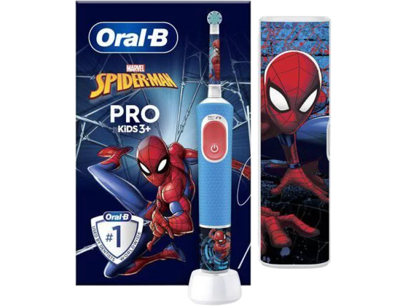 ORAL-B Szczoteczka elektryczna Pro Kids 3+ Spiderman + Etui, sprzęt medyczny