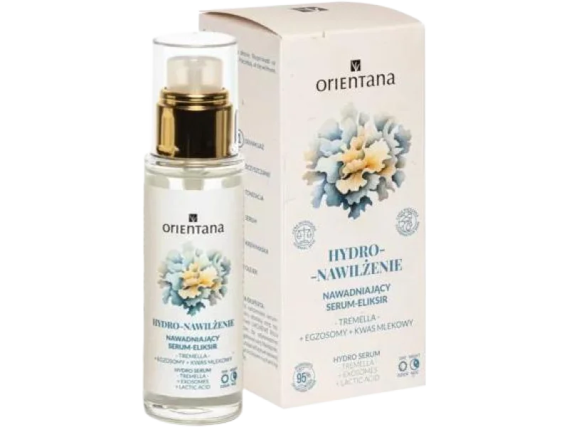 Orientana Hydro-Nawilżenie Nawadniający Serum-Eliksir Tremella Egzosomy Kwas mlekowy